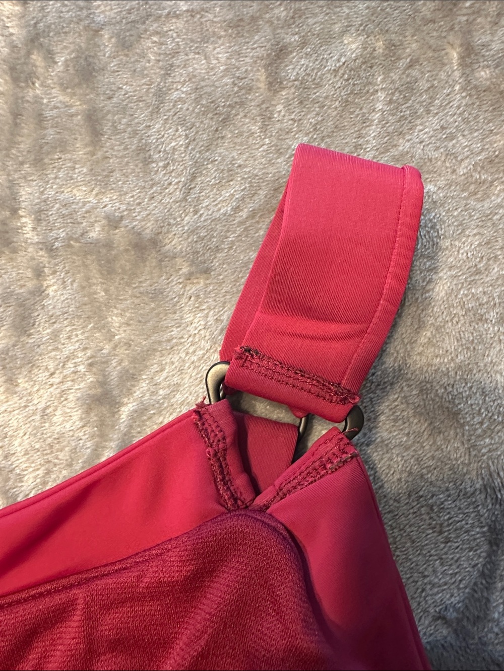 NWTS Aqua Green Deep Red/Maroon One-Piece Swimsuit Sz L - Picture 12 of 14